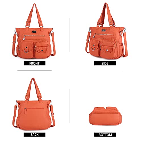 Image of Angelkiss Purses Handbags for Women PU Tote Satchel Bags for Women Pockets Shoulder Bags | PU