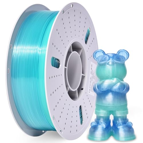 PINBALL Transparent Gradient PETG Filament (Rainbow Glass Blue), 1kg