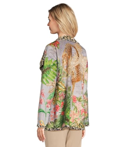 Johnny Was Women's Joan Wrap Binded Sherpa Jacket (Reversible)3