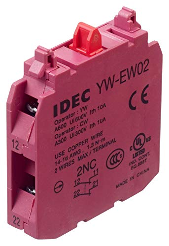 IDEC Double Pole Normally Closed Contact Block Screw Terminals YW-EW02