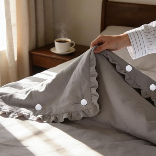Miniatura 7 de 16 Clips De Fijación Para Edredón, Hebilla Antideslizante En Forma De Hongo Para Colchas, Funda Con Caja Blanco