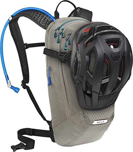 Camelbak M.u.l.e. 12 Mountain Biking Hydration Pack - Easy Refilling Hydration Backpack - Magnetic Tube Trap - 100Oz, Aluminum/Black #TOP4
