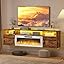 Brown With White Fireplace