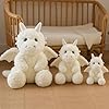 Soft Little Flying Dinosaur Stuffed Plush Pillow, Adorable White Dragon Plush Toy and Birthday Present for Kids, Adults and Collectors(White/11.8in) #1