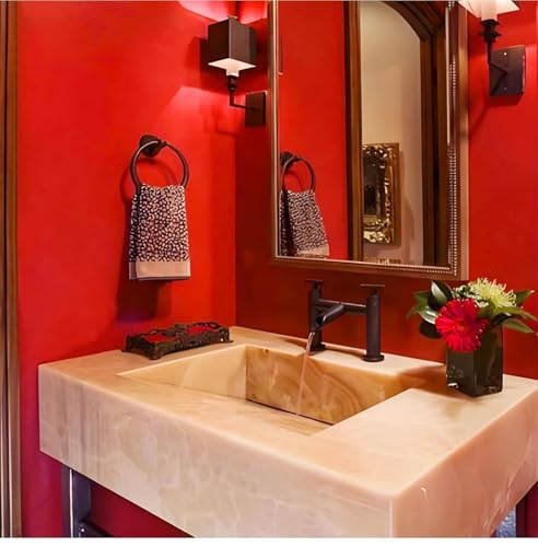 Image of ONETON Peel and Stick Red Matte Contact Paper Waterpoof Self Adhesive Decorative Wallpaper for Wall Kitchen Wallpaper for Bedroom (RED MATT WP, 24x200 inch)
