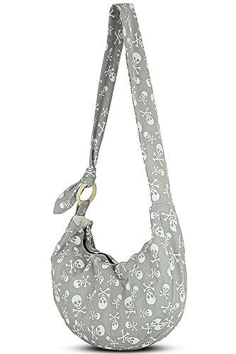 Image of Hobo Crossbody Bag for Women - Handmade Cotton Boho Purse with Wooden Ring | Lightweight Slouchy Shoulder Sling Tote Bag