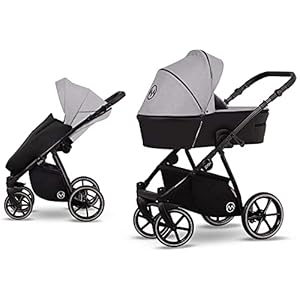 Kinderwagen 3in1 2in1 Isofix 12,8 Kg Lichtgewicht tot 22 KG Pax by Lux4Kids Silver Dust PX01 3in1 (inclusief…