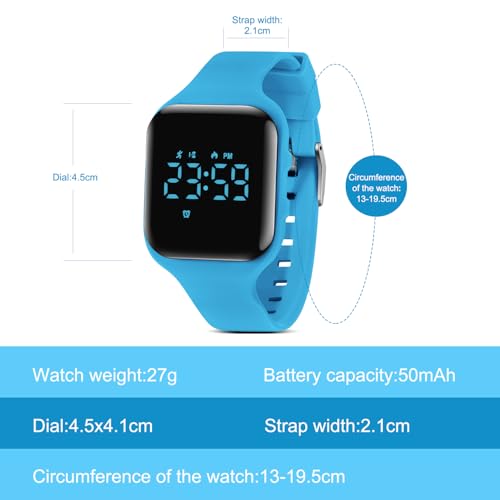 Image of Kids Watches for Girls Boys Digital Sport Watch with Step Counter Pedometer Vibration Alarm Clock, No App Waterproof Fitness Tracker Kids Watch Boys Girls Teens Students Ages 5-16