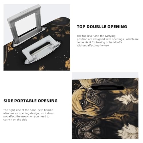 Luggage Cover for Travel Elastic Suitcase Cover Three French Bulldogs Luggage Covers Fashion Suitcase Protector Thickened Baggage Cover Dustproof Suitcase Sleeve Fits 18-32 Inch Luggage4