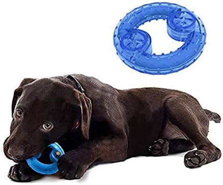 MushroomCat Pet Dog Arctic Freeze Products Puppy Teething Interactive Cooling Teether Chew Toys 2 Pack(Doughnut XL)