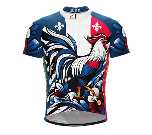 ScudoPro Country France Short Sleeve Cycling Jersey for Men - Size 4XL Multi-Colored