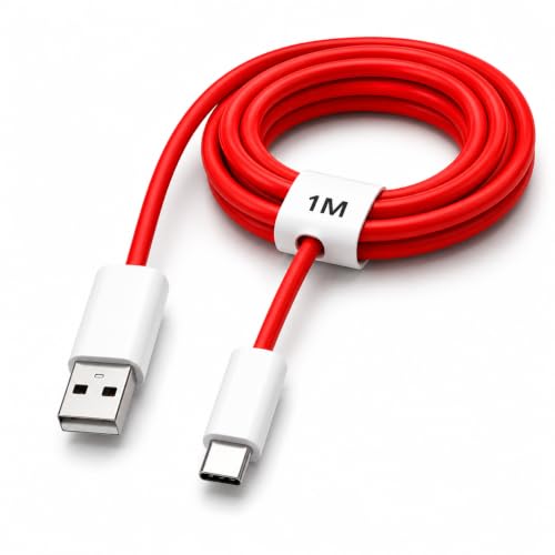 Image of Maxonar 100W USB-A to USB-C Fast Charging Cable Compatible with OnePlus 15, 15R, 13, 13R, 12, 12R, 11, 11R, 10, 10R, 9, 9R, 8, 8T, Nord 5 /4 /3 /2, CE 4 /3 /2 Lite & All USB-C Devices