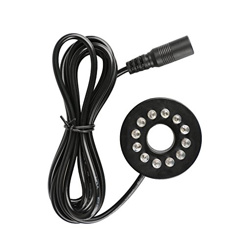 OTTFF 3 Pack 0.6 in Inside Diameter - DC 12V 12 LEDs Fountain Ring Lights Auto Colored Changing Submersible Water Pump Lighting with 5.2 ft Length Cable(DC12V 2.1 x 5.5mm Plug not Included) - Thumbnail 4