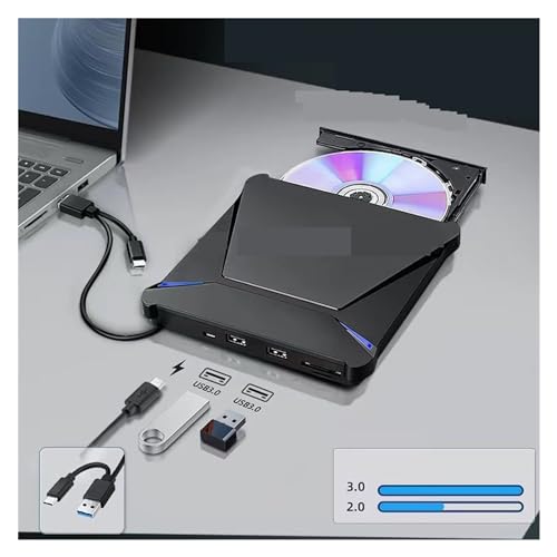 Lecteur optique externe USB 3.0 et Type-C avec graveur de DVD CD multi-usage