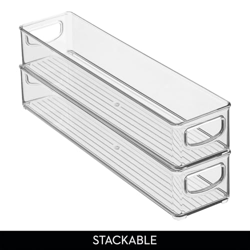 iDesign Slim Clear Plastic Storage Bin, Extra Long Narrow Stackable Organizer for Kitchen and Pantry by iDesign - Image 5