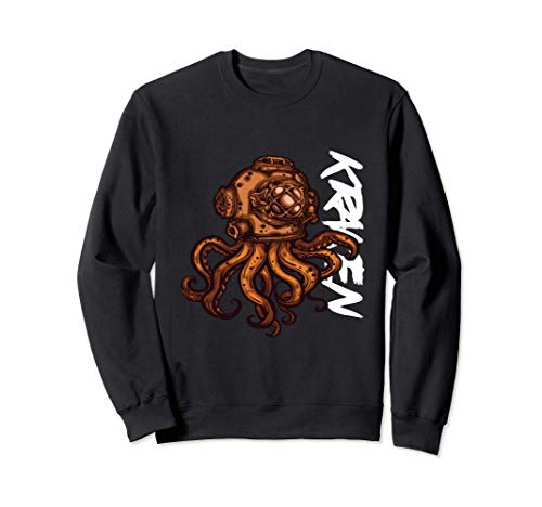 Vintage Plongée Plongée Kraken Cadeau Rétro Voile Kraken Sweatshirt