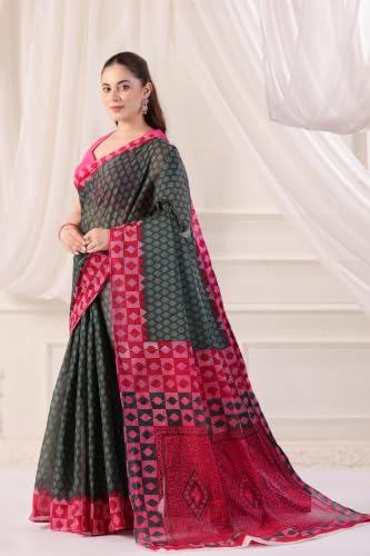 Image of TAMAIRA FASHION Mulmul Pure Cotton Saree For Woman |Office Wear Daily Wear Sarees For Women Without Blouse Piece(Available in 15 Colours)