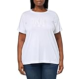 [DKNY] ロゴパッチ付き半袖VネックTシャツ Short Sleeve V-neck Tee W/Logo Patch レディース ホワイト/ホワイト 1X