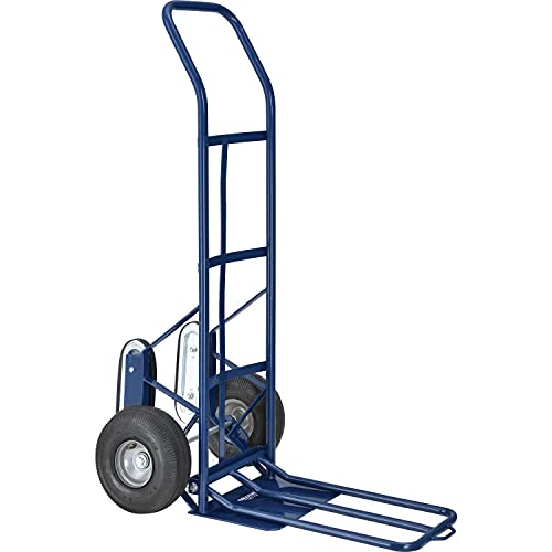 Industrial Strength Steel Hand Truck with Curved Handle & Stair Climbers Industrial Strength Steel Hand Truck with Curved Handle & Stair Climbers