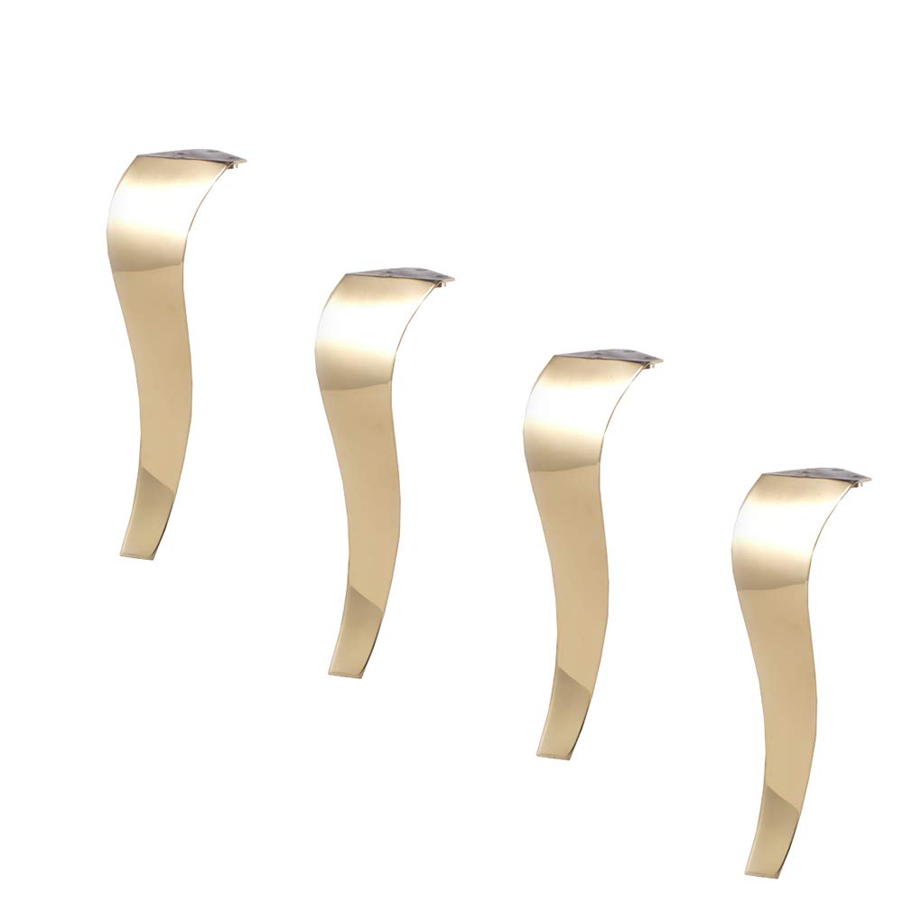 4 Piedini in Acciaio Inox per mobili, Mobile per Bagno/Mobile TV/Gambe per Tavolo/Gambe per Supporto tavolino, Piedi Serpente