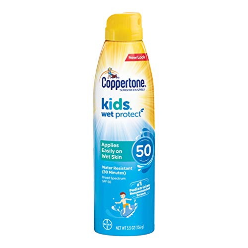 Coppertone Wet 'n Clear Kids SPF 50 Spray, 6 Once