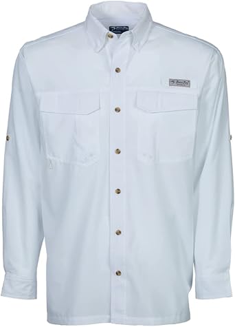Bimini Bay Outfitters LTD Bimini Flats V Mens Long Sleeve Fishing Shirt Featuring BloodGuard Plus