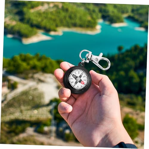 Brújula portátil de plástico con llavero pequeña para senderismo, brújula de bolsillo para exteriores, equipo de supervivencia para camping y hombres miniatura 7