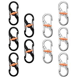 TNSLAND Doppelkarabiner Mini Karabiner, 10 Stück