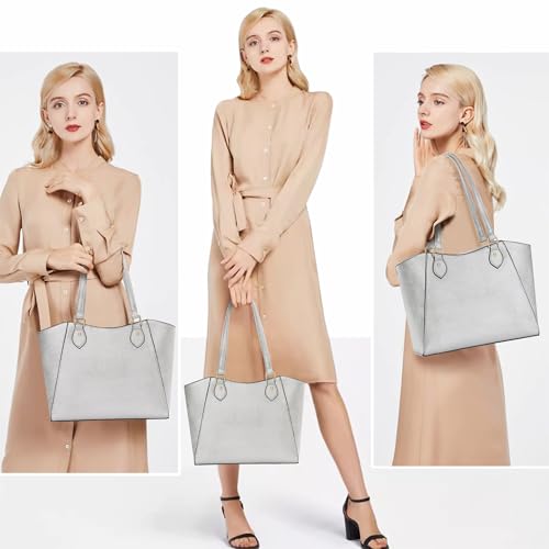 Image of CHICAROUSAL Tote Handbags Purses for Women PU Leather Womens Shoulder Bag | Large Tote Bag for Women, Shoulder Purse, Vegan Leather Purses for Women, Women's Handbags