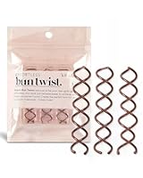 Kitsch Spiral-Haarnadeln für Mädchen und Frauen – Haarknoten-Maker | Abgerundete Spitzen, splitterfeste, spiralförmige Haarnadeln zum Drehen von Dutts | Sicherer Halt den ganzen Tag – 3 Stück, Braun