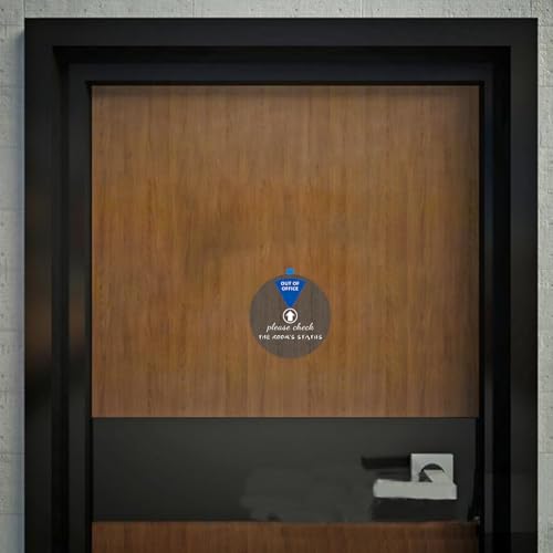 Image of Privacy Door Sign, Do Not Disturb /Come in Welcome /Out of Office /in a Meeting /Back Soon /Working Remotely Sign, That Lets Others Know Whether You're Available Or Not For Office (6inch,Dark Brown)