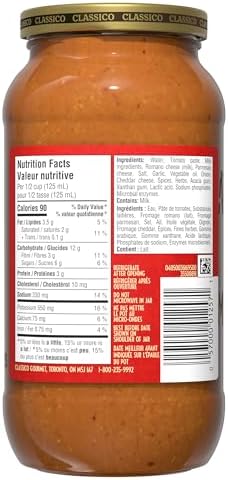 Classico Tomato Alfredo Pasta Sauce, 600 mL Jar — view 8