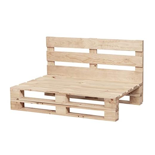Sofa DE PALETS Lijado Y Cepillado - Interior/Exterior Nuevo Sillon PALETS/Sofa para Patio (80cm X 60cm, Acabado Crudo)