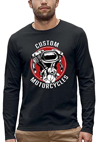 T-Shirt Manches Longues Biker le Cadeau Idéal pour Homme Passionné