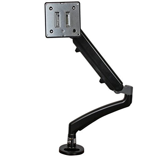 Startech.com Desk Clamp Monitor Mount - Adjustable - Supports Monitors 12” To 34” - Full Motion Slim Vesa Mount Monitor Arm - Desk & Grommet Clamp -Black (Armslim) #TOP7