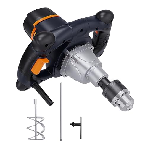 MAXXT Mixer 12A Single Paddle Concrete/Mortar Mixer, 5/8' Keyed Chuck,Soft Start,Come w/100mm Large...