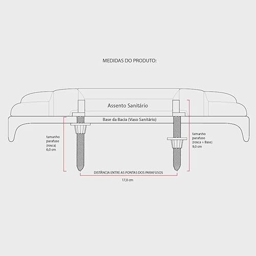 Assento Sanitário Almofadado Basico Oval Plus Slim Universal Cor:Bege