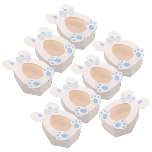NOLITOY Caja De 10 Uds. Caja De De Conejo Dulce Dispensador Juguetes Pegajoso Confitería Bueno Equipo Decoraciones Cajas De De Pascua Caja De Galletas Portátil Papel