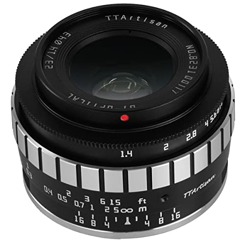 TT Artisan Objectif 23 mm F/1.4 APS-C MFT Mount Silver pour Appareil Photo sans Miroir TTAL2314MFTS Cover