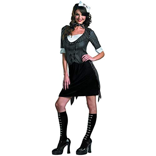 Disguise Unisex Adult Sassy Jack Skellington, Black/White, Small (4-6) Costume