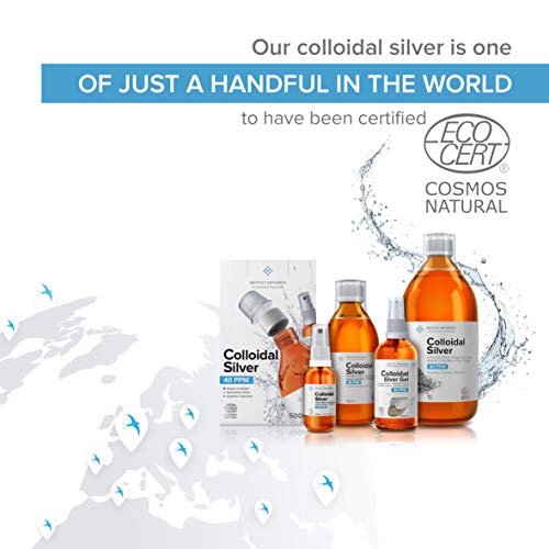 Colloidal Silver Liquid 3.4 Fl Oz Spray ● Bioactive Hydrosol Silver Water ● Natural Immune Support Nano Sol Supplement Solution ● Ionic Minerals 40 Ppm ● Organic Structured Colloidal Silver Spray #TOP1