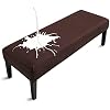 Fuloon Waterproof Dining Bench Cover, Removable Bench Slipcover Washable Bench Seat Protector Cover for Living Room, Bedroom, Kitchen Chocolate