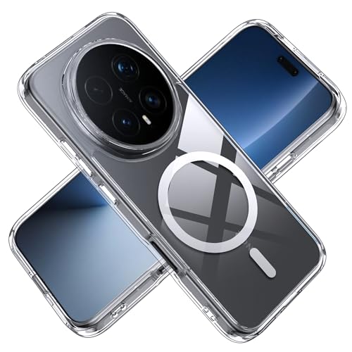 Tieeyivv Magnetische Hülle für Honor Magic 8 Pro Hülle für Magsafe,Cover Dünne Flexibles Silikon + PC Acryl Rückseite Schutzhülle Stoßfeste Ultraflaches Hybrid-Design Hülle