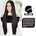 Xinran Long Straight Dark Brown Wigs for Women Natural Looking Daily Party Wear Full Wig 30 Inch(Dark Brown)