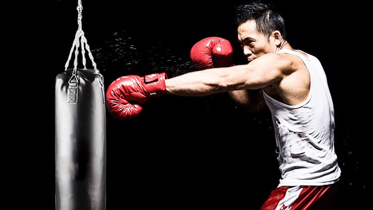 Kick sac de sable suspendu pour le cardio et la boxe a la maison
