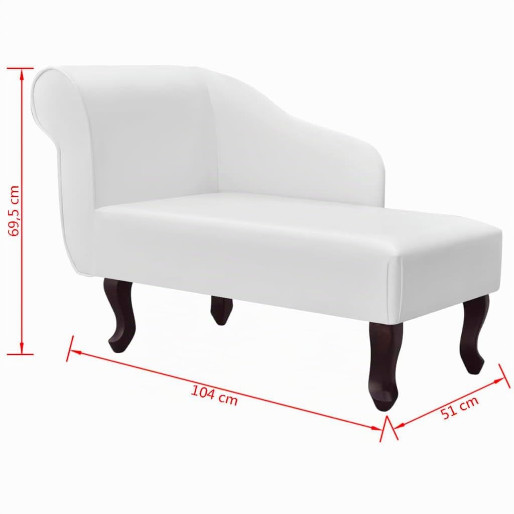 vidaXL Chaiselongue Weiß Kunstleder