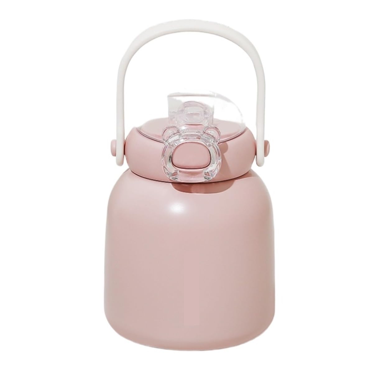 Butelka,Szczelna Kubek Izolacyjny Ze Stali Nierdzewnej Outdoor Fitness Sports Przenośny Kubek Studencki Napoje(Pink)