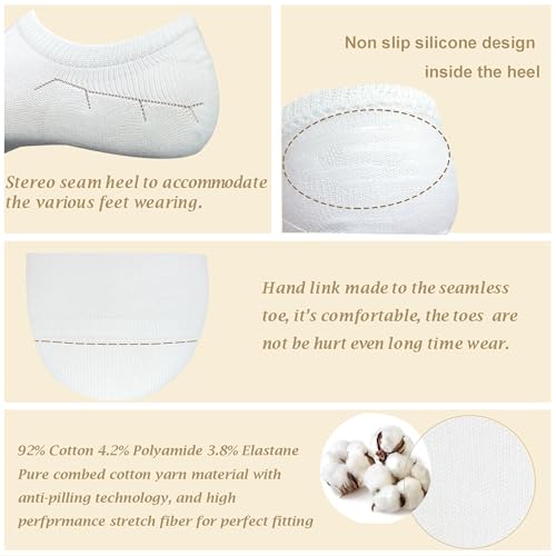 Image of Womens Ankle Socks Cotton No-Show Comfortable Low-Cut Liner Kraft Paper Gift Box