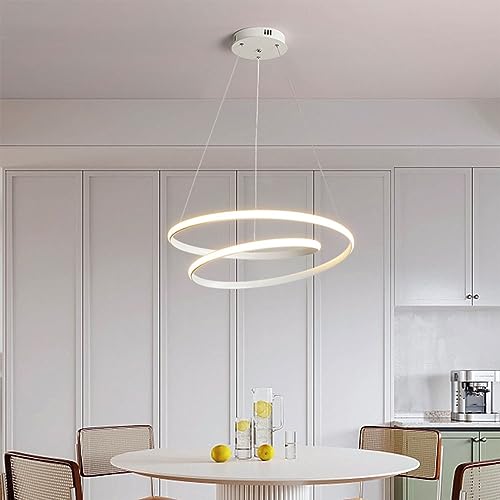 Lustre de plafond linéaire minimaliste blanc 3000K 4500K 6000K suspendu