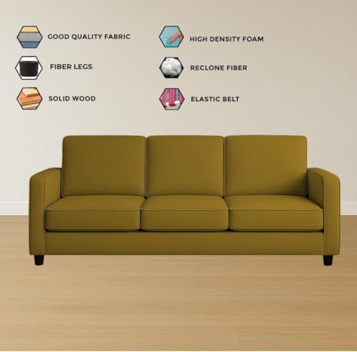 Image of The MM Furniture store Premium Fabric Sofa - Camel (3 Seater)